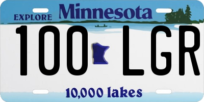 MN license plate 100LGR