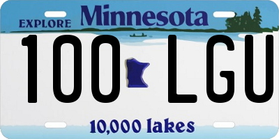 MN license plate 100LGU