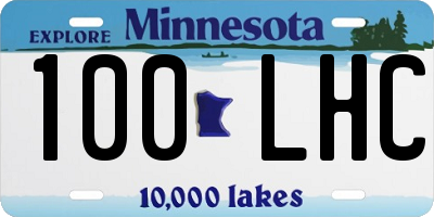 MN license plate 100LHC