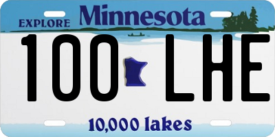 MN license plate 100LHE