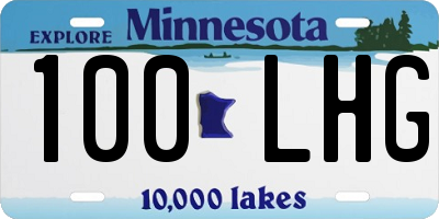 MN license plate 100LHG