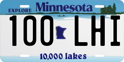 MN license plate 100LHI