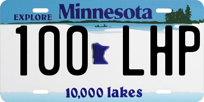 MN license plate 100LHP