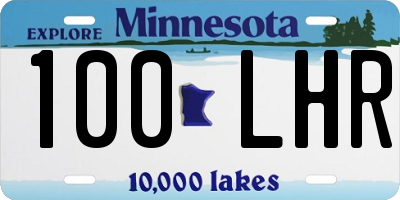 MN license plate 100LHR