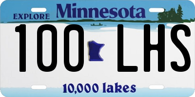 MN license plate 100LHS
