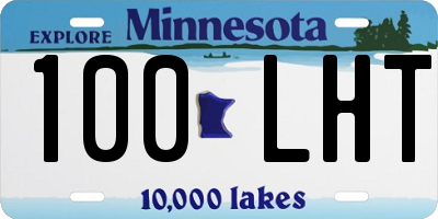 MN license plate 100LHT