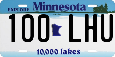 MN license plate 100LHU