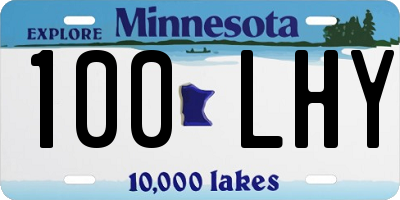 MN license plate 100LHY