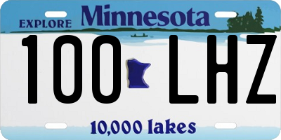 MN license plate 100LHZ
