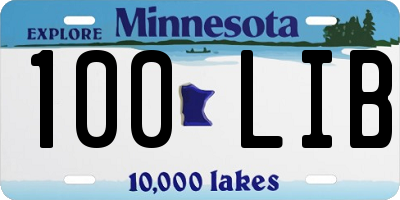 MN license plate 100LIB