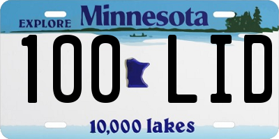 MN license plate 100LID