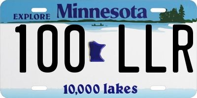 MN license plate 100LLR