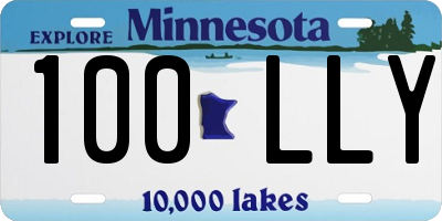 MN license plate 100LLY