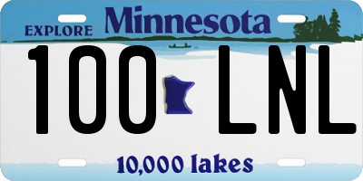 MN license plate 100LNL
