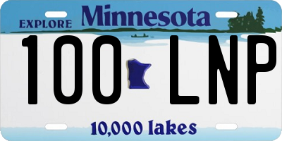 MN license plate 100LNP