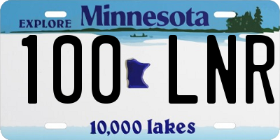 MN license plate 100LNR