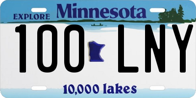 MN license plate 100LNY