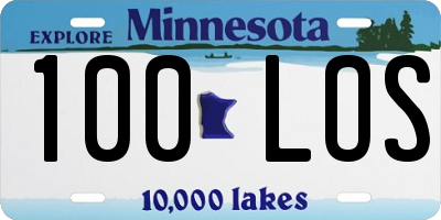 MN license plate 100LOS