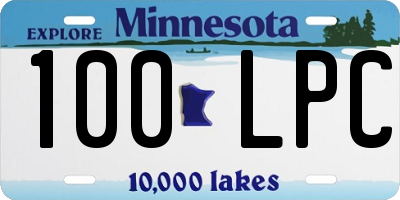 MN license plate 100LPC