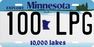 MN license plate 100LPG