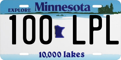 MN license plate 100LPL