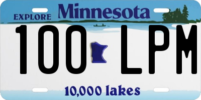 MN license plate 100LPM