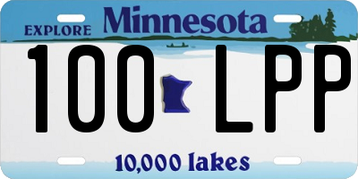 MN license plate 100LPP