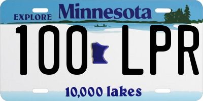 MN license plate 100LPR