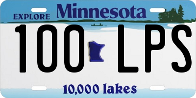 MN license plate 100LPS