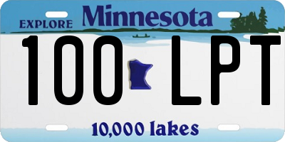 MN license plate 100LPT