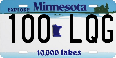 MN license plate 100LQG