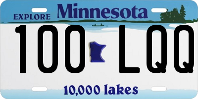 MN license plate 100LQQ