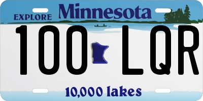 MN license plate 100LQR