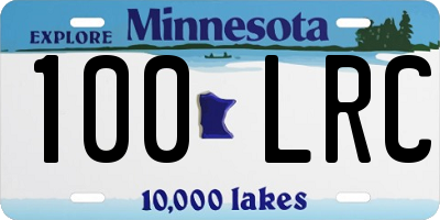 MN license plate 100LRC