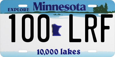 MN license plate 100LRF