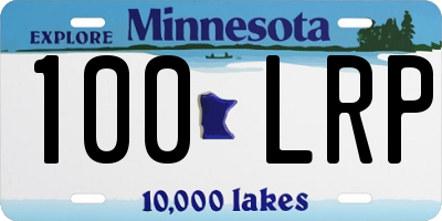 MN license plate 100LRP