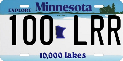 MN license plate 100LRR