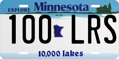 MN license plate 100LRS