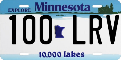 MN license plate 100LRV