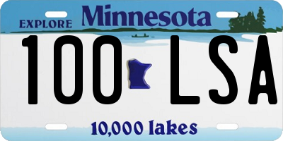 MN license plate 100LSA