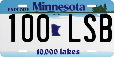 MN license plate 100LSB