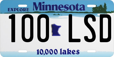 MN license plate 100LSD