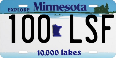 MN license plate 100LSF