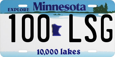 MN license plate 100LSG