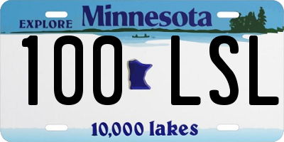 MN license plate 100LSL