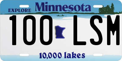 MN license plate 100LSM