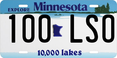 MN license plate 100LSO
