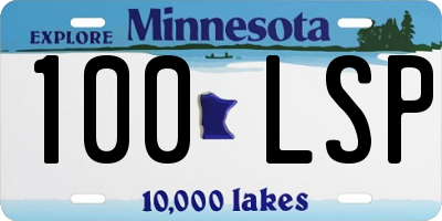 MN license plate 100LSP