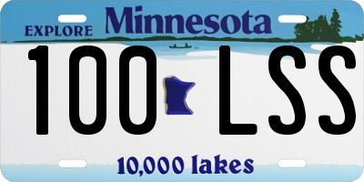 MN license plate 100LSS