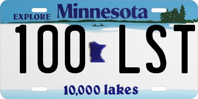 MN license plate 100LST